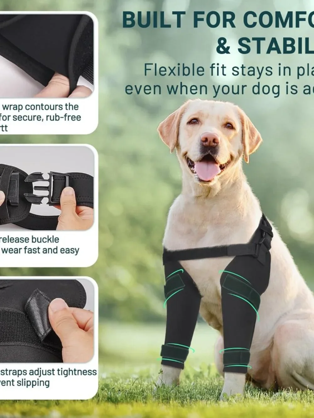 Dog Elbow Protector Brace, Dog Leg Sleeves Anti-Licking for Hygroma